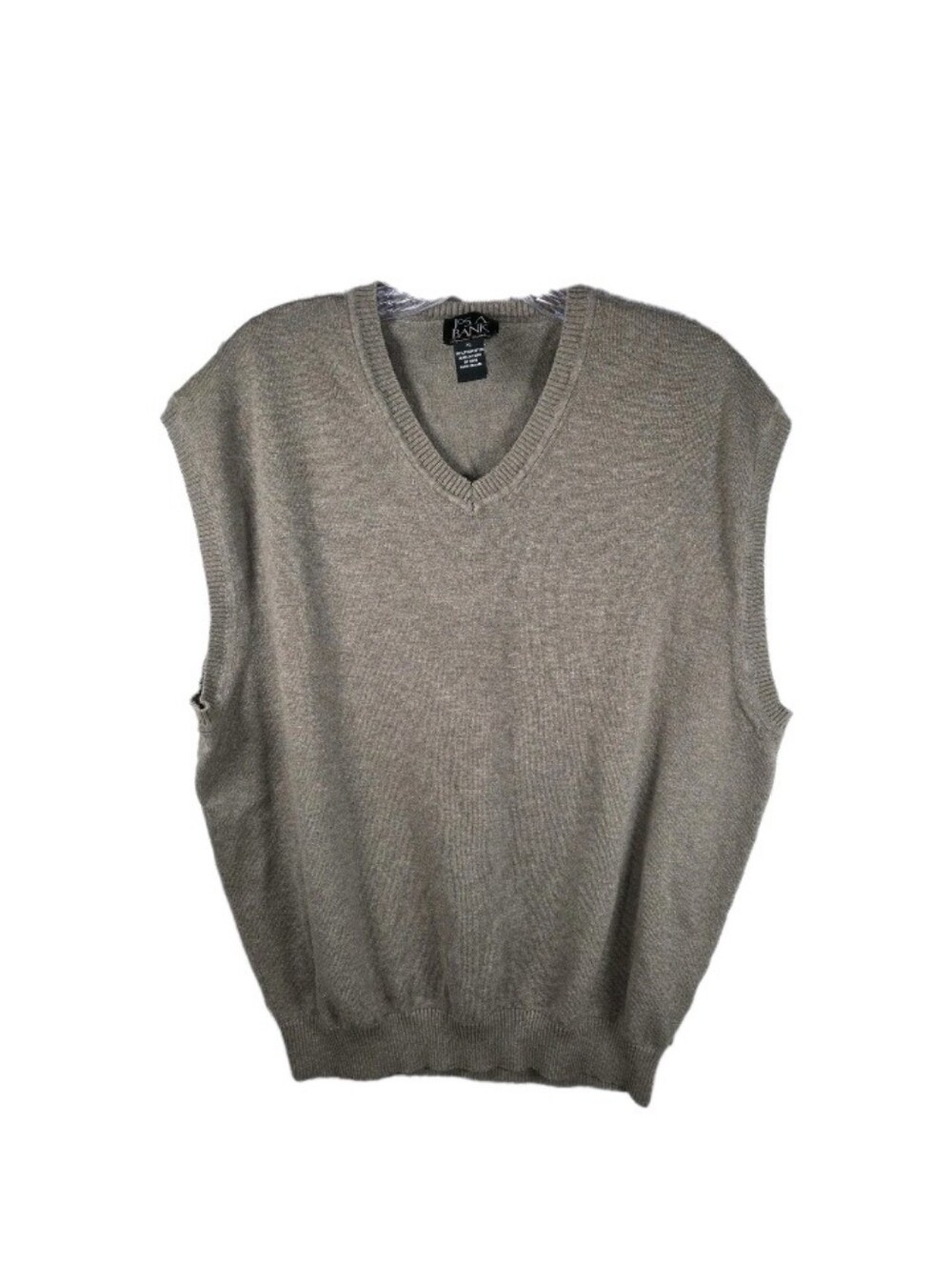 Jos A Bank Mens 100% Pima Cotton  Pullover Sweater Vest Size XL Brown Preppy